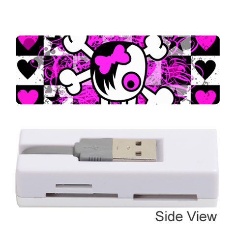Emo Scene Girl Skull Memory Card Reader (Stick) from ArtsNow.com Front