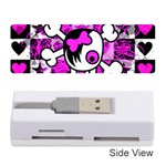 Emo Scene Girl Skull Memory Card Reader (Stick)