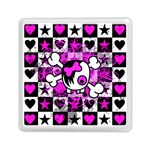 Emo Scene Girl Skull Memory Card Reader (Square)