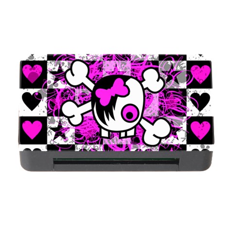 Emo Scene Girl Skull Memory Card Reader with CF from ArtsNow.com Front