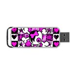 Emo Scene Girl Skull Portable USB Flash (One Side)