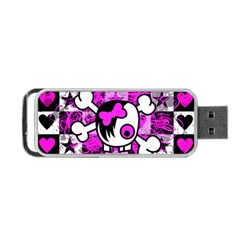 Emo Scene Girl Skull Portable USB Flash (Two Sides) from ArtsNow.com Back