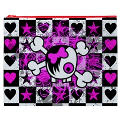 Emo Scene Girl Skull Cosmetic Bag (XXXL) from ArtsNow.com Front