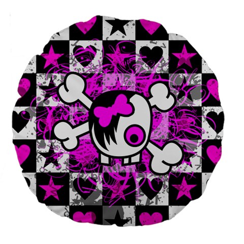 Emo Scene Girl Skull Large 18  Premium Round Cushion  from ArtsNow.com Front