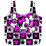 Emo Scene Girl Skull Full Print Recycle Bag (XL)