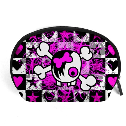 Emo Scene Girl Skull Accessory Pouch (Large) from ArtsNow.com Front