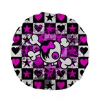 Emo Scene Girl Skull Standard 15  Premium Flano Round Cushion 