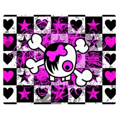 Emo Scene Girl Skull Double Sided Flano Blanket (Medium) from ArtsNow.com 60 x50  Blanket Front