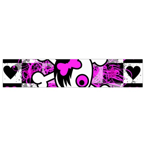 Emo Scene Girl Skull Small Flano Scarf from ArtsNow.com Front