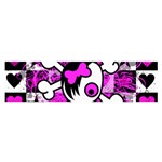 Emo Scene Girl Skull Satin Scarf (Oblong)