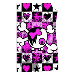 Emo Scene Girl Skull Women s Button Up Vest from ArtsNow.com Front Left