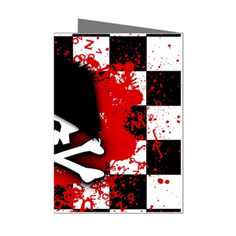 Emo Skull Mini Greeting Cards (Pkg of 8) from ArtsNow.com Left