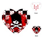 Emo Skull Playing Cards Single Design (Heart)