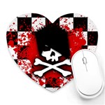 Emo Skull Heart Mousepad