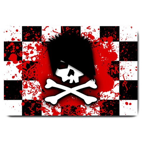 Emo Skull Large Doormat from ArtsNow.com 30 x20  Door Mat