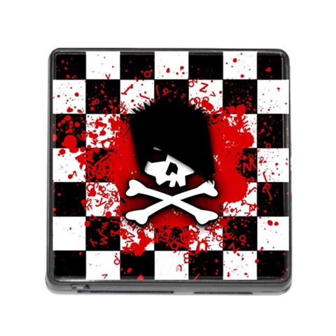 Emo Skull Memory Card Reader (Square 5 Slot) from ArtsNow.com Front