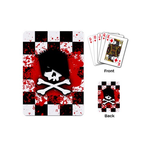 Emo Skull Playing Cards Single Design (Mini) from ArtsNow.com Back