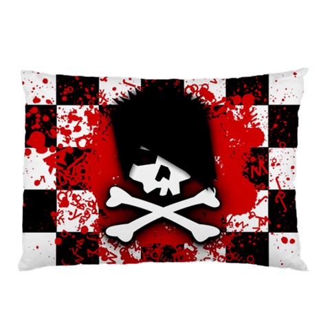 Emo Skull Pillow Case (Two Sides) from ArtsNow.com Front