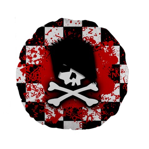 Emo Skull Standard 15  Premium Round Cushion  from ArtsNow.com Front