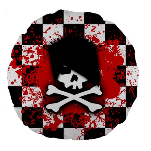 Emo Skull Large 18  Premium Round Cushion  from ArtsNow.com Front