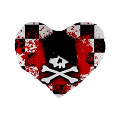 Emo Skull Standard 16  Premium Heart Shape Cushion  from ArtsNow.com Back