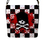 Emo Skull Flap Closure Messenger Bag (L)