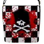 Emo Skull Flap Closure Messenger Bag (S)