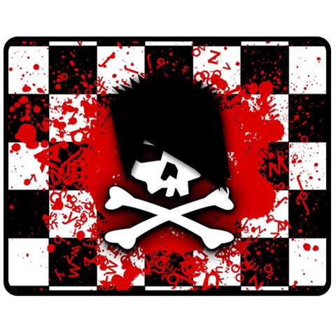 Emo Skull Double Sided Fleece Blanket (Medium) from ArtsNow.com 58.8 x47.4  Blanket Back