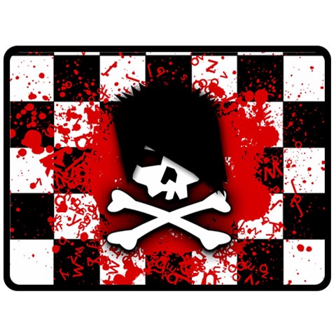 Emo Skull Double Sided Fleece Blanket (Large) from ArtsNow.com 80 x60  Blanket Front