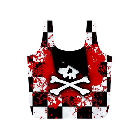 Emo Skull Full Print Recycle Bag (S) from ArtsNow.com Front