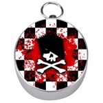 Emo Skull Silver Compass