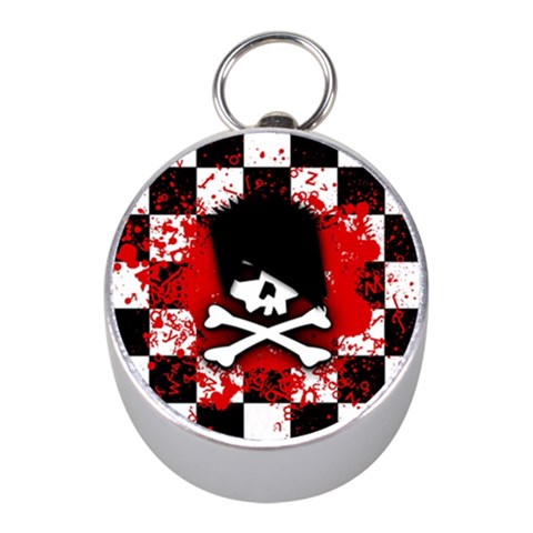 Emo Skull Silver Compass (Mini) from ArtsNow.com Front