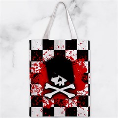 Emo Skull Zipper Classic Tote Bag from ArtsNow.com Front