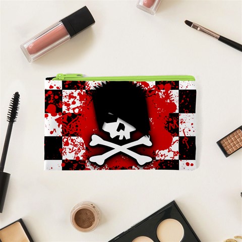 Emo Skull Cosmetic Bag (XS) from ArtsNow.com Front