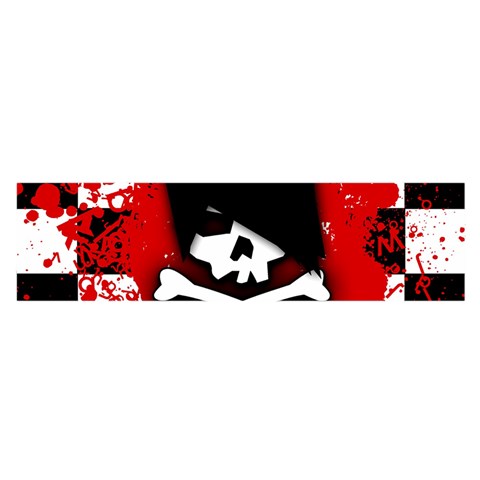 Emo Skull Satin Scarf (Oblong) from ArtsNow.com Front