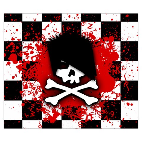 Emo Skull Zipper Large Tote Bag from ArtsNow.com Front