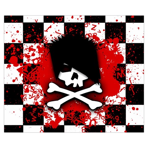 Emo Skull Zipper Medium Tote Bag from ArtsNow.com Front