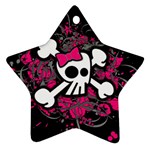 Girly Skull & Crossbones Ornament (Star)