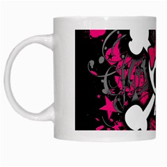 Girly Skull & Crossbones White Mug from ArtsNow.com Left
