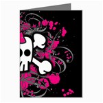 Girly Skull & Crossbones Greeting Cards (Pkg of 8)