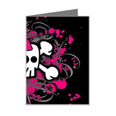 Girly Skull & Crossbones Mini Greeting Card from ArtsNow.com Left