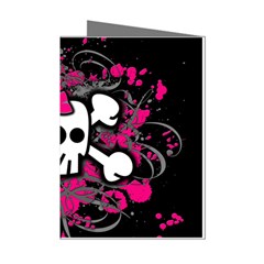 Girly Skull & Crossbones Mini Greeting Cards (Pkg of 8) from ArtsNow.com Left