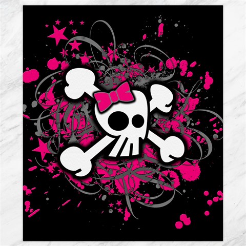 Girly Skull & Crossbones Canvas 8  x 10  from ArtsNow.com 8.15 x9.66  Canvas - 1