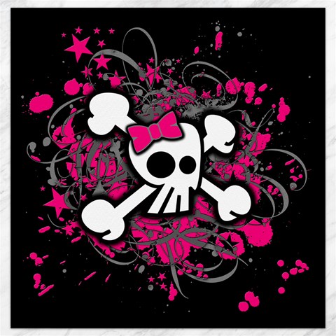 Girly Skull & Crossbones Canvas 12  x 12  from ArtsNow.com 11.4 x11.56  Canvas - 1