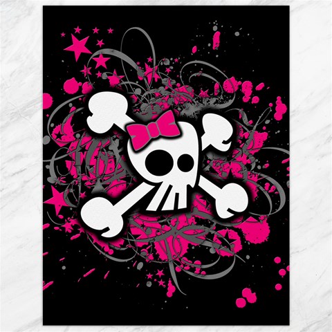 Girly Skull & Crossbones Canvas 12  x 16  from ArtsNow.com 11.86 x15.41  Canvas - 1