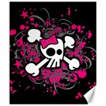 Girly Skull & Crossbones Canvas 20  x 24 