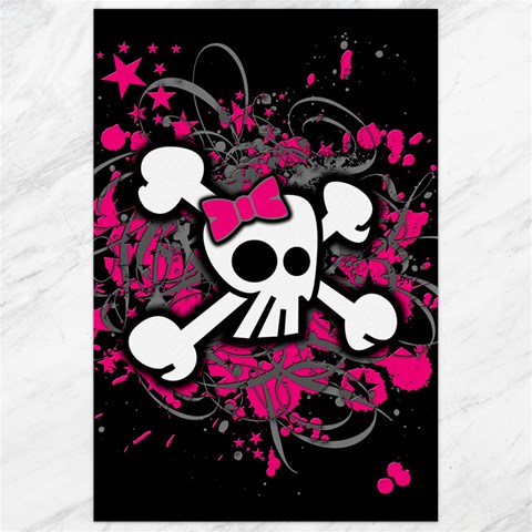 Girly Skull & Crossbones Canvas 24  x 36  from ArtsNow.com 23.35 x34.74  Canvas - 1