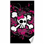 Girly Skull & Crossbones Canvas 40  x 72 