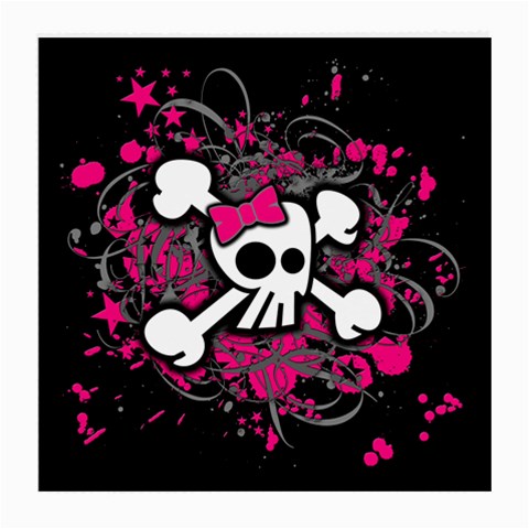 Girly Skull & Crossbones Medium Glasses Cloth from ArtsNow.com Front