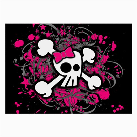 Girly Skull & Crossbones Large Glasses Cloth from ArtsNow.com Front